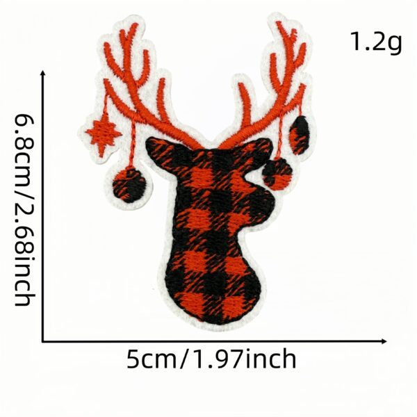 Wholesale Christmas Embroidered Patches Snowflake Deer Iron-On Decorative Accent for Clothing DIY Gift