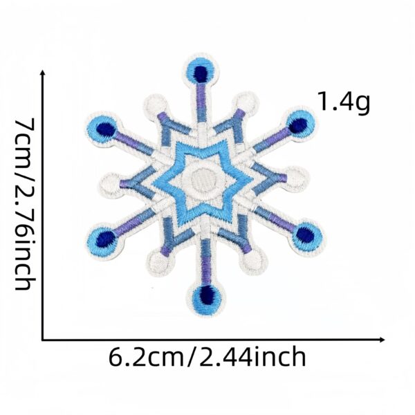 Wholesale Snowflake Embroidered Patch – Decorative Applique for Clothing and DIY Crafts