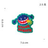 Wholesale Small Monster Cloth Patches Set Colorful Non-woven Embroidered Stickers for Clothing Boutique Accessory