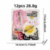 Wholesale Decorative Embroidered Patch - Pink Cartoon English Letters for Clothing Bags DIY Repair