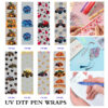 Wholesale 2/8/16pcs Dinosaur Series UV DTF Pen and Bookmark Stickers