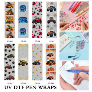 oly-a1e8f06803f8cce37cbc6e5c2e8f4f13 Wholesale 2/8/16pcs Dinosaur Series UV DTF Pen and Bookmark Stickers