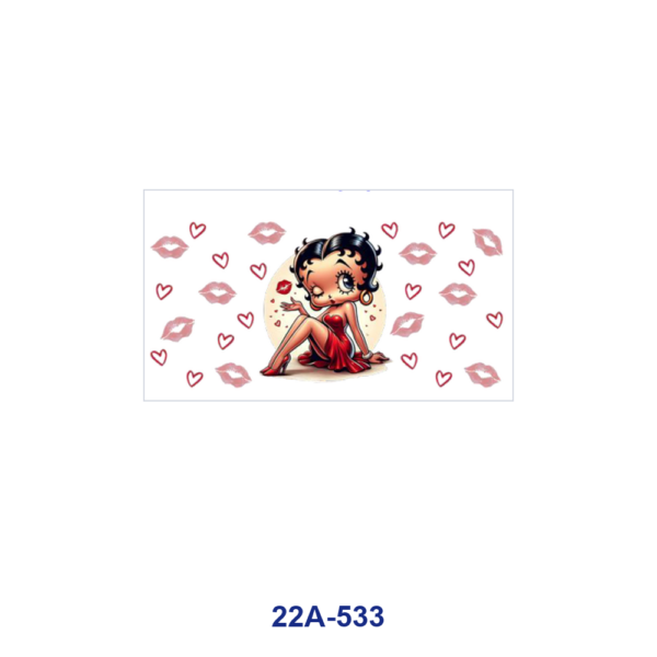 oly-a1e92c347775a581f3572b618871d699 Wholesale 5pcs Retro Trendy Cartoon Girl Lip Heart Lightning Star Baseball Floral Mixed Decor Prints 16oz Cup UV DTF Wraps OLY Exclusive