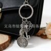 Wholesale Silver Metal Double Sided Cross Keychain with Hollow Heart Design Trendy Backpack Charm for Gift or Everyday Use