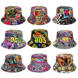 Wholesale Double Sided Retro Cassette Tape Bucket Hat Sun Protection Unisex
