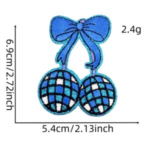 Glitter plaid fruit cloth sticker 6#