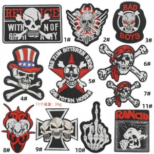 Skull Cloth Sticker Combination 11 Pack