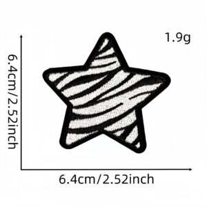 Small leopard print five-pointed star cloth stickers 9#