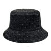 Wholesale Fashion Rhinestone Floral Print Bucket Hat Sun Protection Casual Gift
