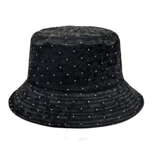 Wholesale Fashion Rhinestone Floral Print Bucket Hat Sun Protection Casual Gift