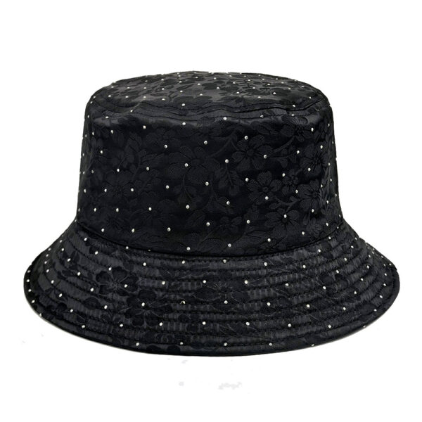Wholesale Fashion Rhinestone Floral Print Bucket Hat Sun Protection Casual Gift