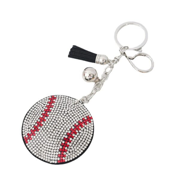 Wholesale Volleyball Rhinestone Tassel Keychain Fashion Accessory Gift Boutique Resale