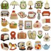 Wholesale Warm Home Embroidered Iron-On Patches 32pc DIY Decorative Home Decor Accent Gift