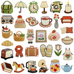 oly-a2a533e913f9ebdd956f220f84e7660d Wholesale Warm Home Embroidered Iron-On Patches 32pc DIY Decorative Home Decor Accent Gift