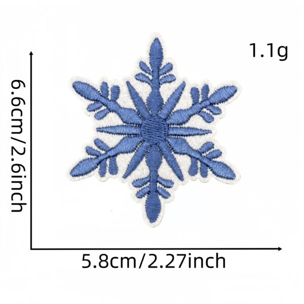Wholesale Trendy Winter Cartoon Embroidered Patches Snowman Penguin Blue Embroidery Badges DIY Accessory