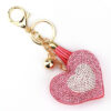 oly-a2c783781aa3407a6d7c088aaf7aa203 Wholesale Two Color Heart Rhinestone Tassel Keychain Zinc Alloy Car Key Bag Charm