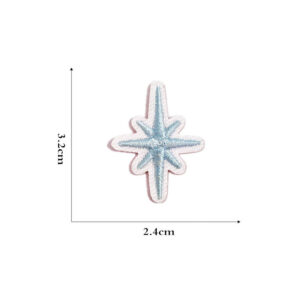 Self-adhesive Blue Star Cloth Sticker