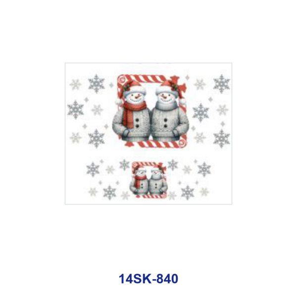 oly-a2cce66d62417607257d54769af9f863 Wholesale 2/4/8pcs Christmas Snowman Winter Print Mini Cup Keychain Sticker