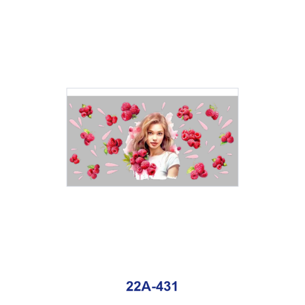 oly-a2cf82306cfc9ce1ebc8dc612583ca48 Wholesale 5pcs Watercolor Sweet Raspberry Summer Dessert Drink Mixed Decor Prints 16oz Cup UV DTF Wraps