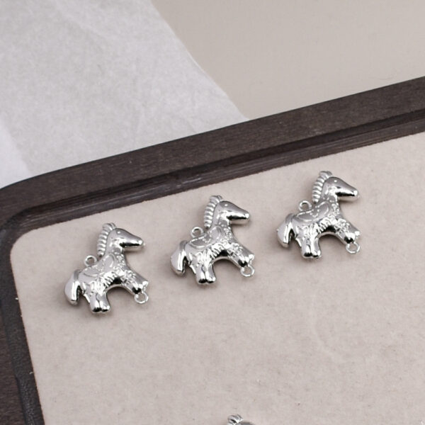 oly-a2d85c66eb7b882f644cc0cc36b61642 Wholesale Alloy Double Sided Pony Pendant Charm Trendy Car Key Accessory DIY Bag Charm