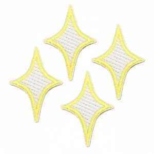 Yellow and white star 4 pack