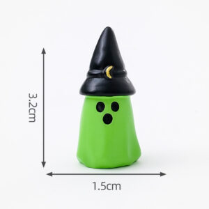 3#Green ghost wearing hat / Halloween little ghost