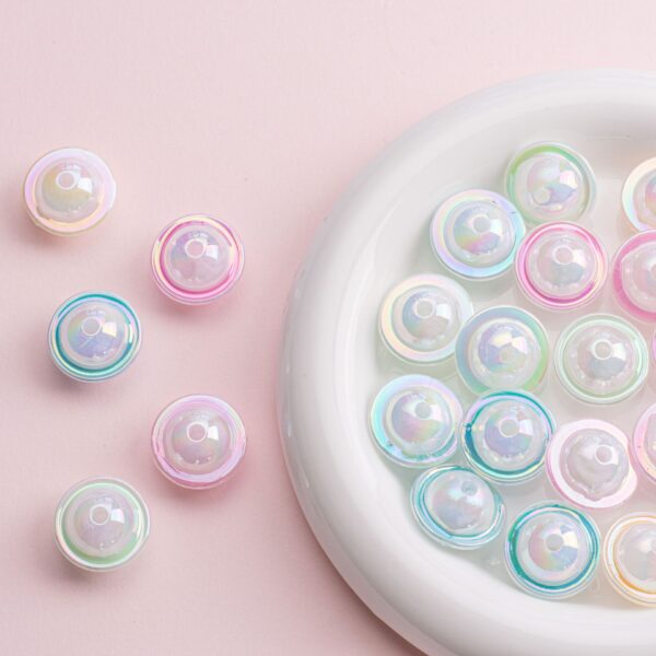 oly-a2f2211857b84076c89ba960f5ca8de9 Wholesale Light Luxury Happy Planet Acrylic Beads for DIY Car Hanging Phone Charm Pink