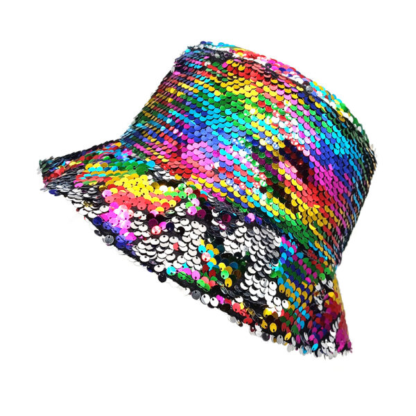 oly-a2f920a8e3733f74e79b5e3902935a16 Wholesale Colorful Sequined Reversible Fisherman Sun Hat for Women