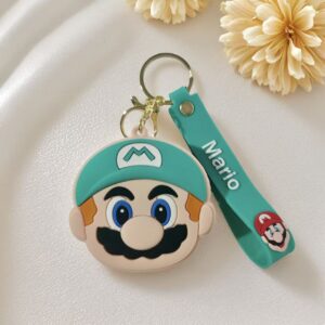 Coin purse-mario (leather rope style)-blue