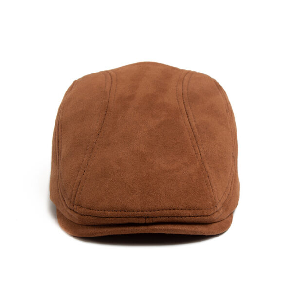 Wholesale Retro Men's Suede Baseball Cap Coffee Painter Style Winter Hat