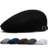 Wholesale Summer Breathable Mesh Beret Hat Adjustable Light Gray Trendy Casual Gift for Men Women