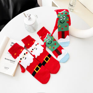 oly-a3128f9a9dc13f0c32de9fe7bb061ba4 Wholesale Anime Cartoon Christmas Couple Socks Medium Tube Polyester Cotton for Women Gift