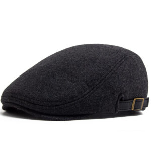 Wool peaked cap-light board dark gray / Adjustable [56-59cm]