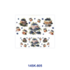Wholesale 2/4/8pcs Gourmet Pastry Dessert Print Mini Cup Keychain Sticker