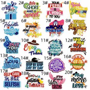 Colorful english text stickers set of 20 pieces