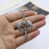 Wholesale Red Angel Wing Cross Keychain Pendant Zinc Alloy Car Key Accessory Boutique