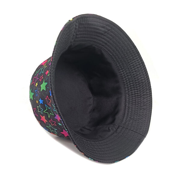 oly-a356504c6c92eda58ace20b086f4c829 Wholesale Colorful Five Point Star Fisherman Hat Chic Sunscreen Bucket Hat for Couples Outdoor Hiking