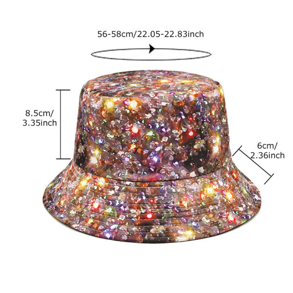Wholesale Sparkly Star Bucket Hat Sun Protection Fashion Accessory for Resale