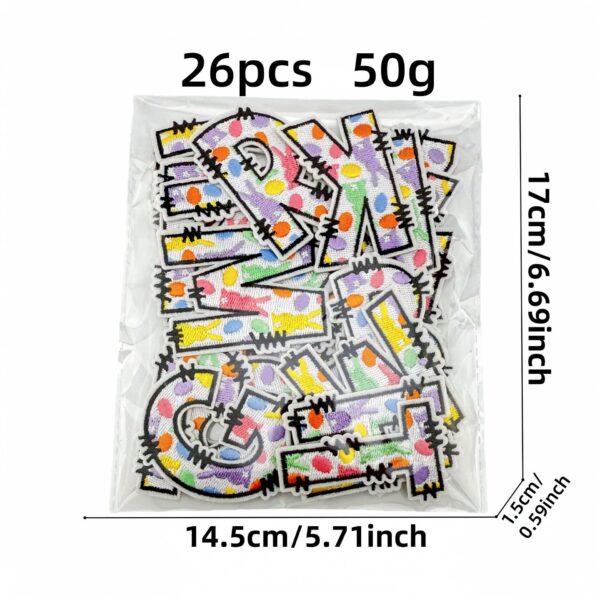 Wholesale Polyester Embroidered Alphabet Patch Appliques Decorative Accent for DIY Clothing Accessories Boutique Resale