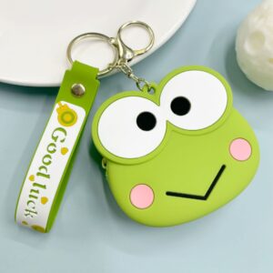 Leather cord sanrio coin purse - big eye frog
