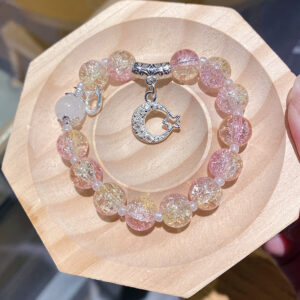 Moon yellow crushed flower 10cm bracelet (bag)