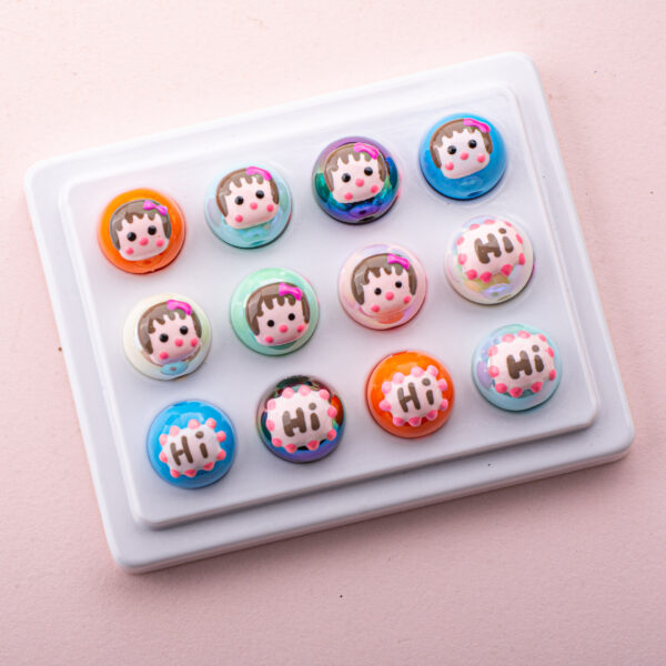 Wholesale Hand Painted Acrylic Loose Beads Colorful Mixed DIY Jewelry Making Supplies Gift