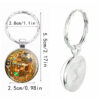 Wholesale Gustav Klimt Art Keychain Metal Gold Foil Pendant Couples Gift and Bag Charm