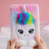 Wholesale Cute Plush Unicorn Journal A5 Pink Notebook for Kids Gift Resale Accessory