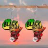 oly-a3e7c31fa8c205f5ffeb8b8d082030f1 Wholesale Acrylic African Map Theme Earrings Double Sided Printed Jewelry Accessory for Boutique Resale