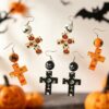 oly-a3f09f33395a708894044e99eb512660 Wholesale Halloween Acrylic Cross Necklace Earrings Set, Sweet Cool Ins Style Fashion Accessory