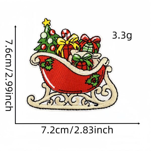 oly-a3f52eff84f83a6932e5d983a0d3db46 Wholesale Christmas Embroidery Patches Cartoon Deer Snowflake Polyester Thread Boutique Resale Accessory