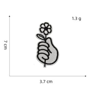 Black and white series cloth stickers 8#