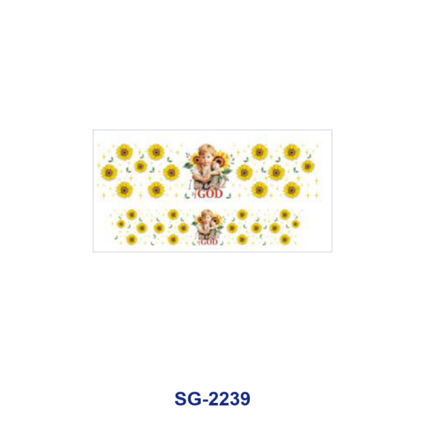 Wholesale 8pcs Mixed Sunflower Rose Quote Cartoon Print 3oz Cup Stickers Wrap