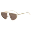Wholesale Retro Circular Metal Sunglasses Gold Frame Gray Lens Fashion Accessory